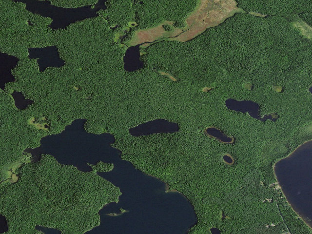 Aerial image of Grass Pond Site 1 (Saint Regis Canoe Area)