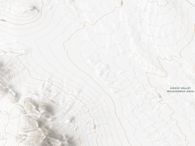 USGS topographic map of Grass Valley Wilderness