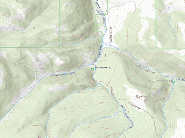 USGS topographic map of Grasshopper Cg