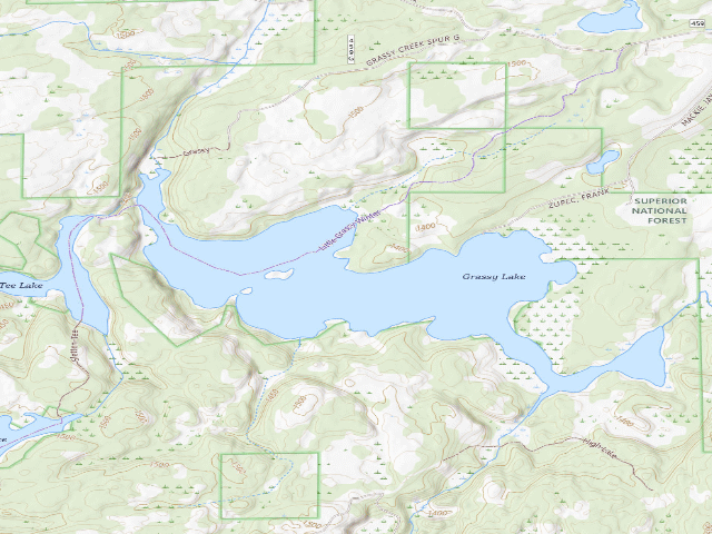 USGS topographic map of Grassy Lake Site 2
