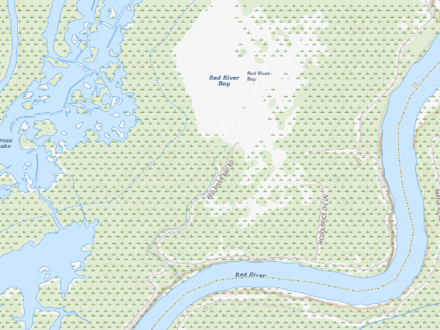 USGS topographic map of Grassy Lake WMA primitive camping area 1