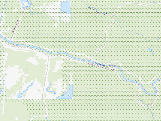 USGS topographic map of Grassy Lake WMA primitive camping area 2