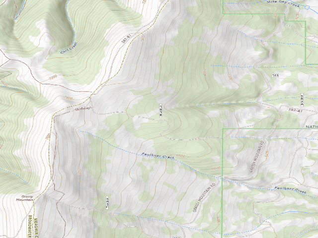 USGS topographic map of Grassy Mth Rd 583B1 007
