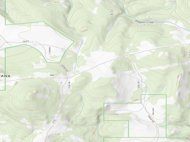 USGS topographic map of Grassy Mtn Rd 583 018