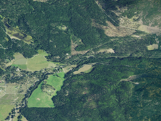 Aerial image of Grave Creek Campground