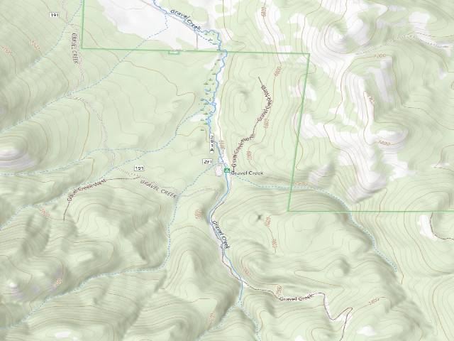 USGS topographic map of Gravel Creek