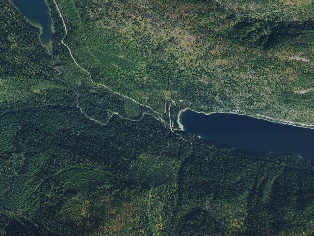 Aerial image of Graves Creek Campground