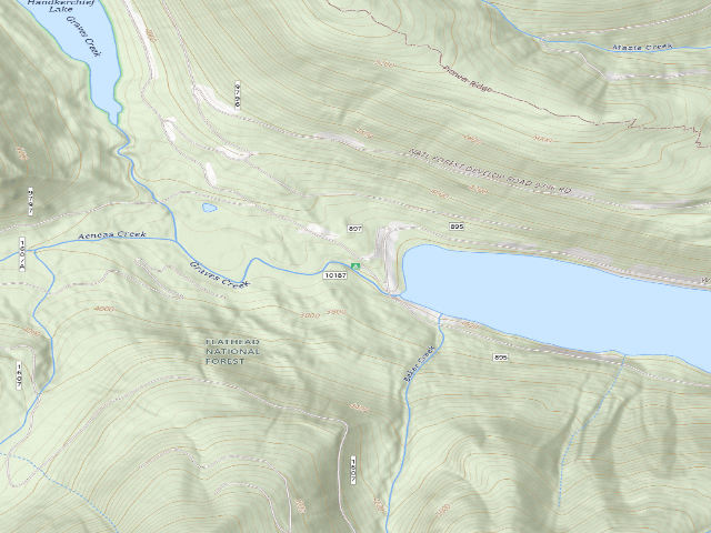 USGS topographic map of Graves Creek Campground