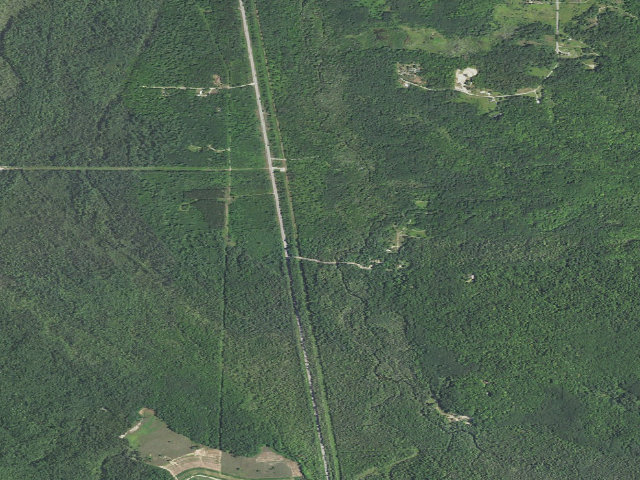 Aerial image of Graves Crossing State Forest Campground