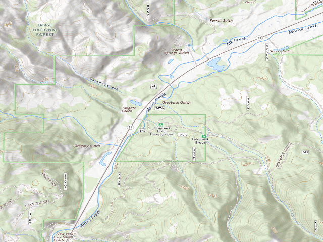 USGS topographic map of Grayback Gulch