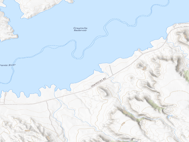 USGS topographic map of Grayrocks Reservoir PAA Campground #4