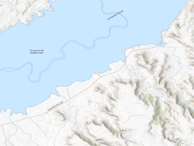 USGS topographic map of Grayrocks Reservoir PAA Campground #7