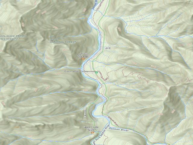 USGS topographic map of Green Canyon