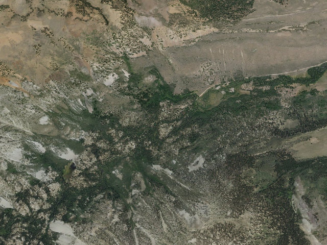 Aerial image of Green Creek Group Campground
