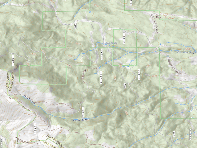 USGS topographic map of Green Flat Camp