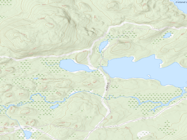 USGS topographic map of Green Pond (Scraggly Lake Public Land)