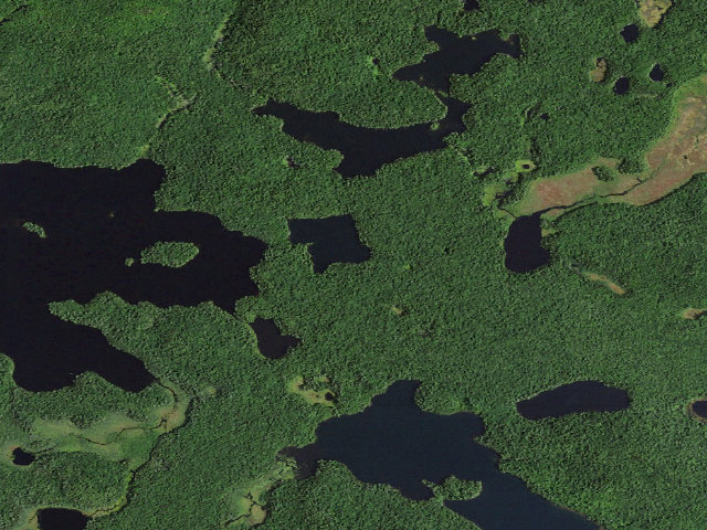 Aerial image of Green Pond Site 1 (Saint Regis Canoe Area)