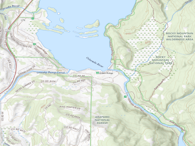 USGS topographic map of Green Ridge