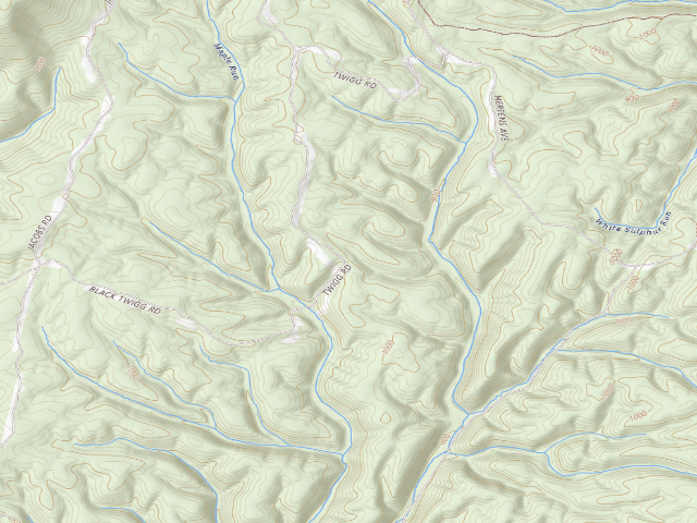 USGS topographic map of Green Ridge State Forest primitive campsite 46