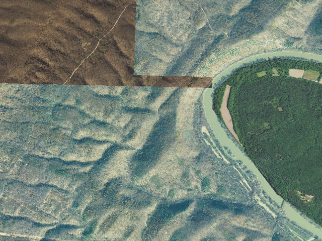 Aerial image of Green Ridge State Forest primitive campsite 87