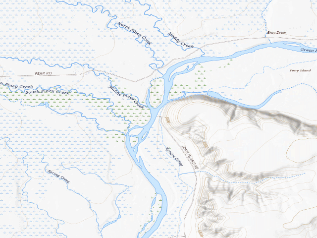 USGS topographic map of Green River-Fear/Ferry Island PAA — Green River Fear Ferry Island