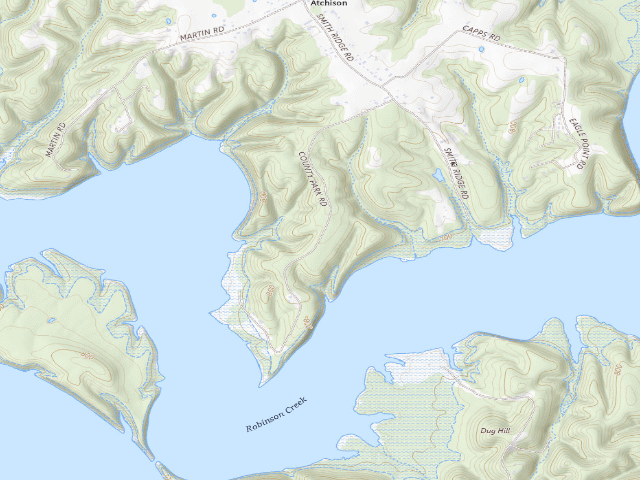 USGS topographic map of Green River Lake WMA