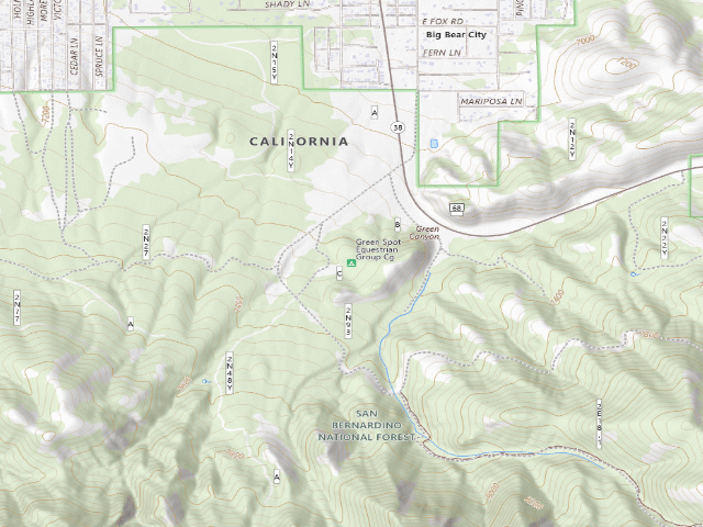 USGS topographic map of Green Spot  Equestrian Group Cg