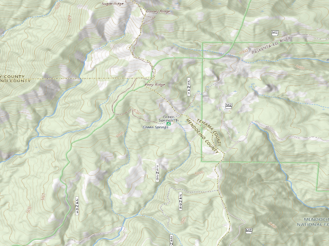 USGS topographic map of Green Springs Campground
