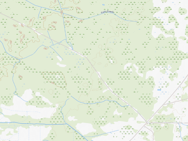 USGS topographic map of Green Swamp Wilderness Preserve - East Tract equestrian/primitive