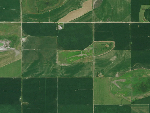 Aerial image of Green Wing WMA