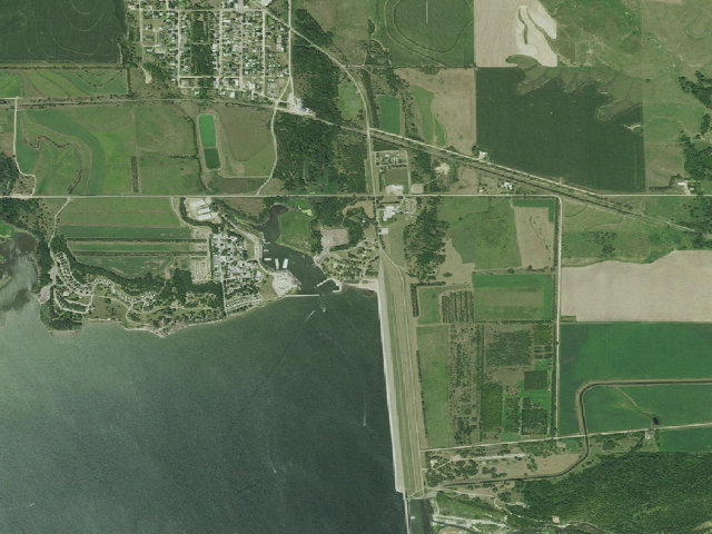Aerial image of Gremlin Cove Park (Harlan County Lake)