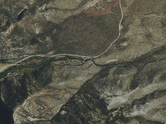 Aerial image of Grey Cliffs Campground