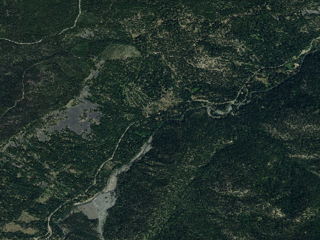 Aerial image of Grey Creek Dispersed Camping Area