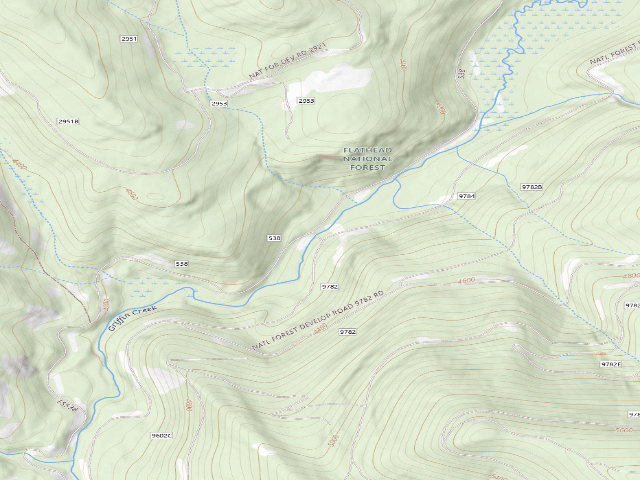 USGS topographic map of Griffin Creek #8784