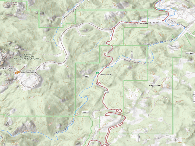 USGS topographic map of Grizzly Bear