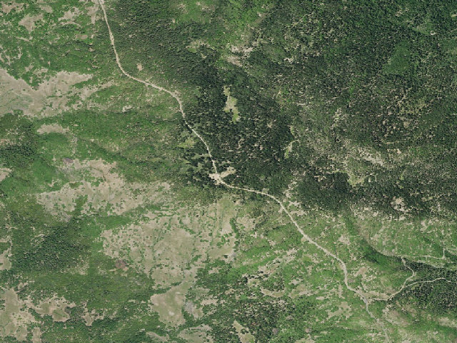 Aerial image of Grizzly Flat Dispersed Camping