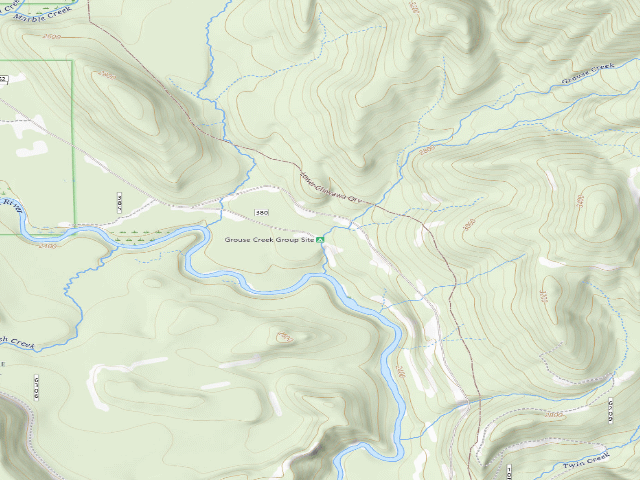 USGS topographic map of Grouse Creek Group Site
