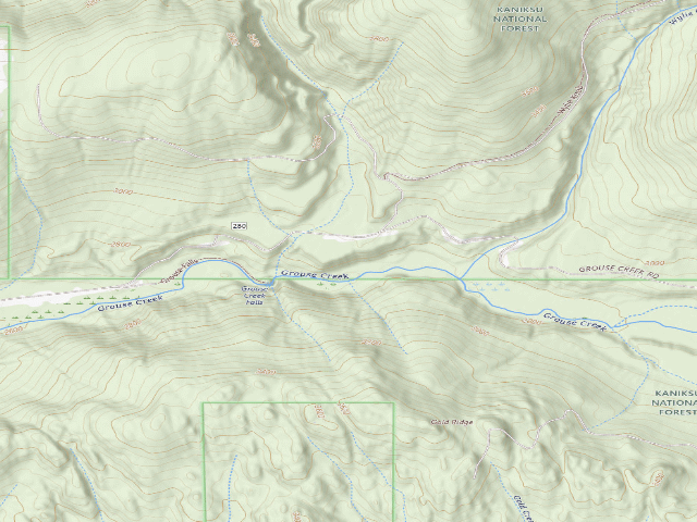 USGS topographic map of Grouse Falls