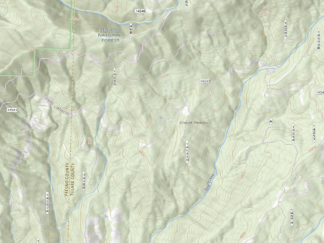 USGS topographic map of Grouse Meadow