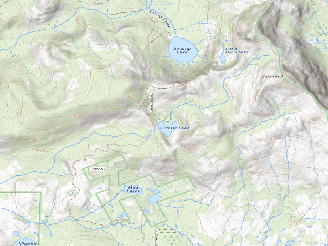 USGS topographic map of Grouse Meadow