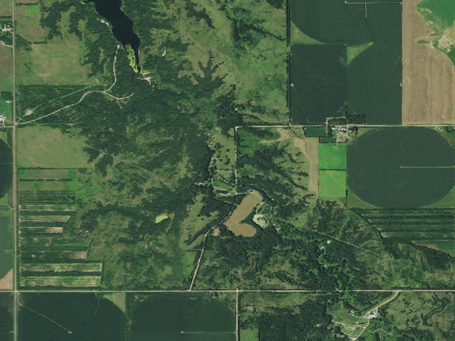 Aerial image of Grove Lake WMA
