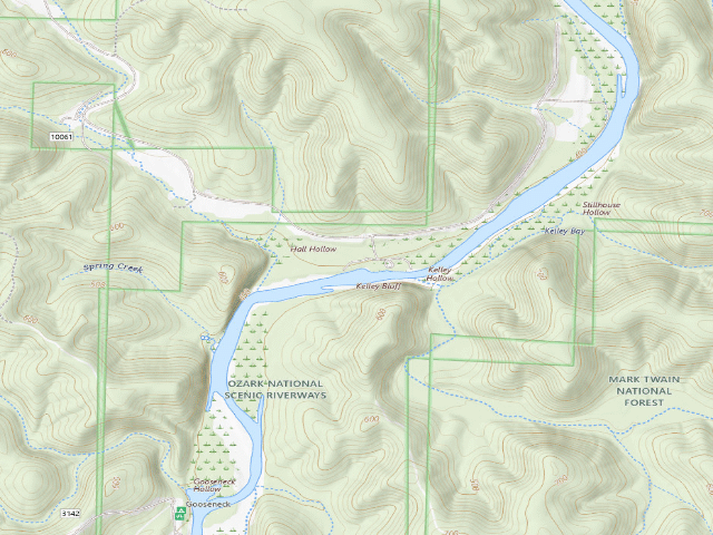 USGS topographic map of Grubb Hollow Campground