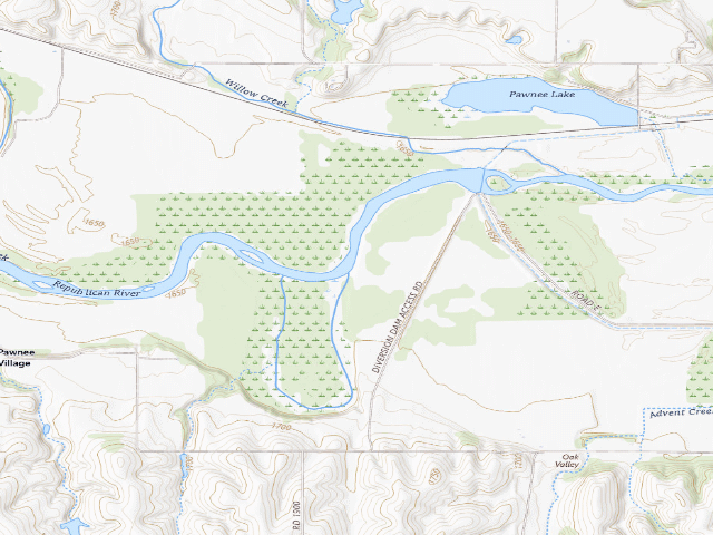 USGS topographic map of Guide Rock Diversion Dam WMA