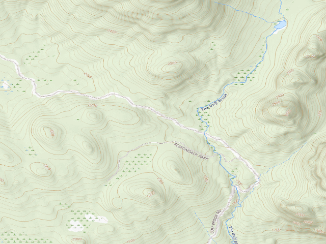 USGS topographic map of Gulf Brook Road Campsite 1 (Vanderwhacker Mountain Wild Forest)