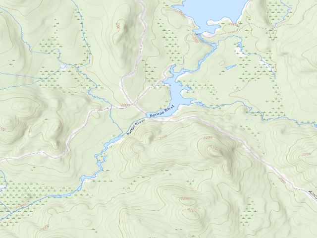 USGS topographic map of Gulf Brook Road Campsite 6 (Vanderwhacker Mountain Wild Forest)