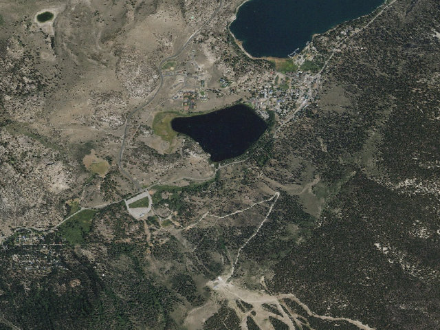 Aerial image of Gull Lake Campground