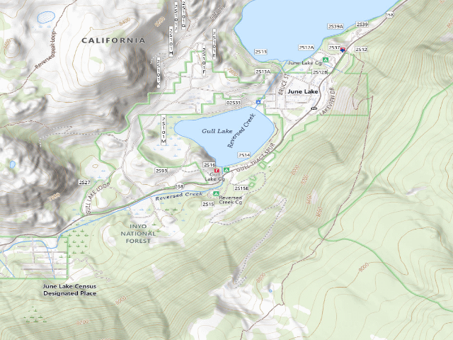 USGS topographic map of Gull Lake Campground