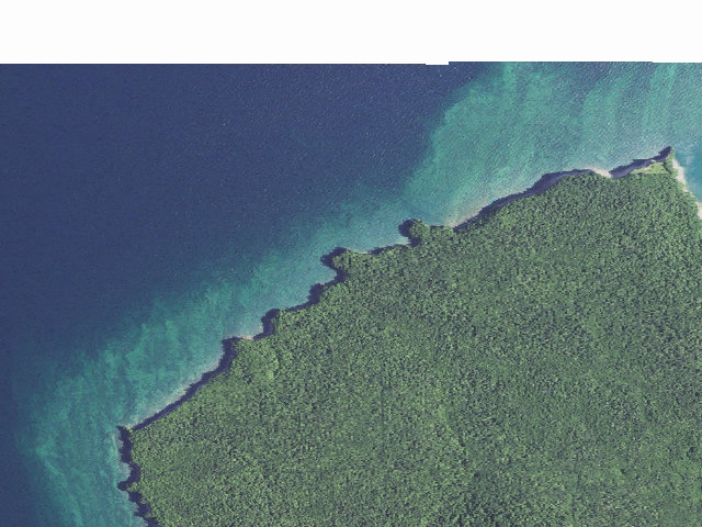 Aerial image of Gull Point Campsite