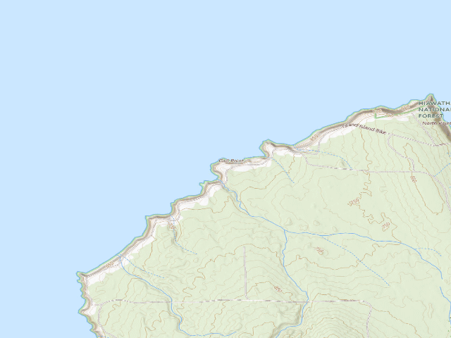 USGS topographic map of Gull Point Campsite