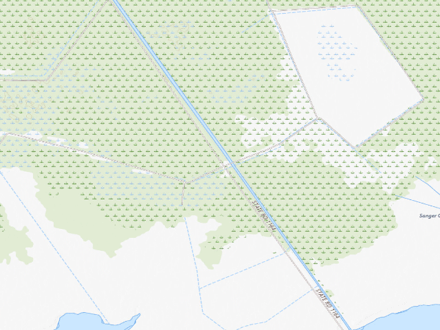 USGS topographic map of Gull Rock Game Land camping area #1
